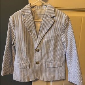 Janie and Jack Classic Blue and White Kids Blazer